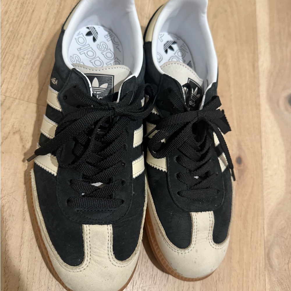 adidas Sambas Black and Cream Women's Sneakers